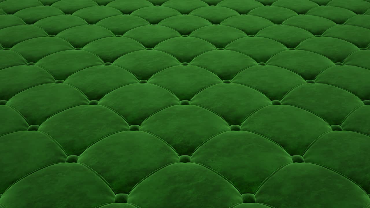 녹색 트 된 벨 표면 위에서 비행의 3d 애니메이션. 루프 된 비디오.