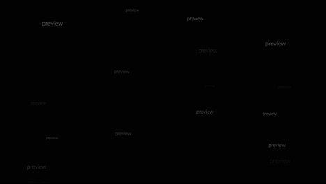 Superposición-De-Marca-De-Agua-Dinámica,-Texto-De-Vista-Previa-Sobre-Fondo-Negro,-Bucle-Sin-Interrupción