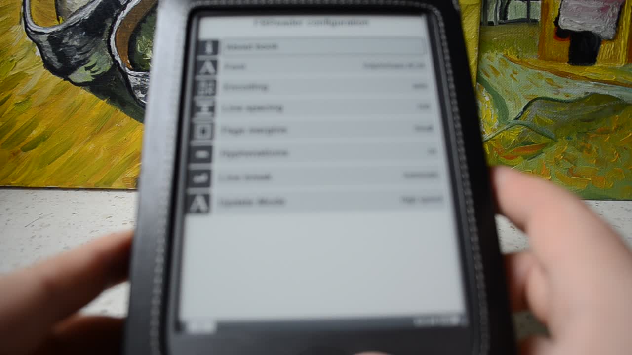 electronic book. Reading book