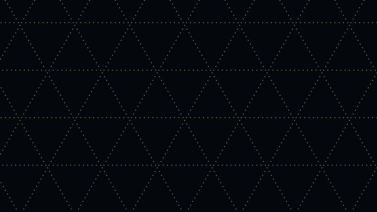 기하학적 교향곡 어두운 배경에 복잡한 삼각형 패턴