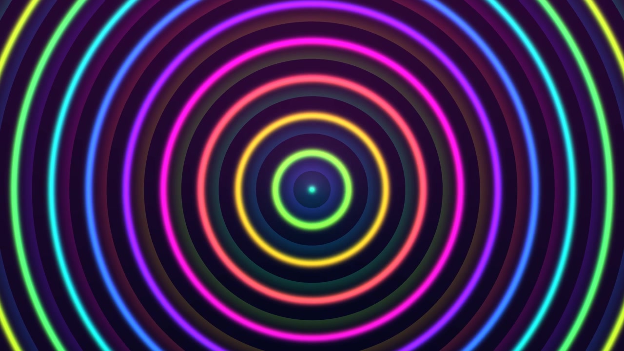 Colorful concentric ripple background featuring vibrant waves and dynamic patterns. Ideal for use in video projects, presentations, and artistic displays