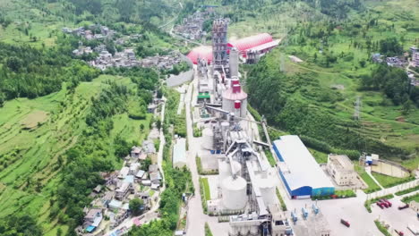 industrial chemical factory production environmentally friendly hydroelectric plant, geothermal green power manufacture generation complex industry eco power sustainable energy saving environmental