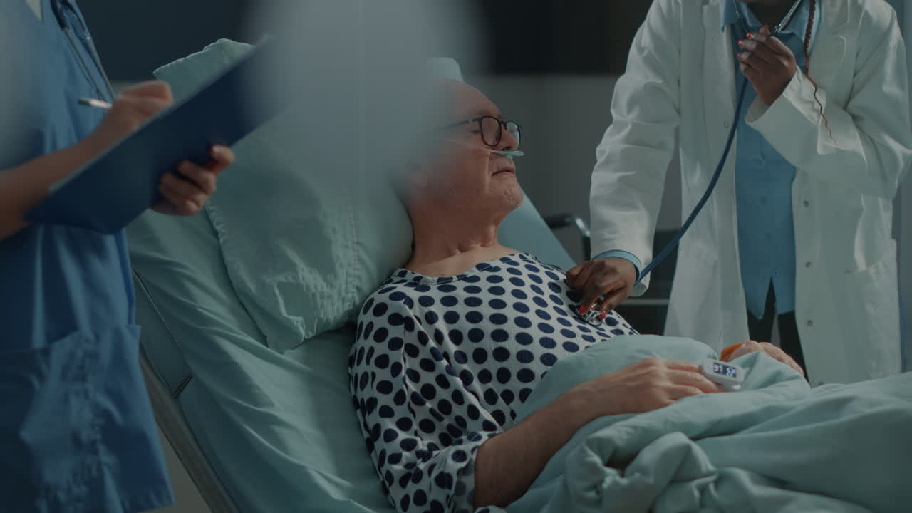 Sick patient getting consultation from african american doctor