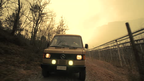 Vintage Van on a Country Road