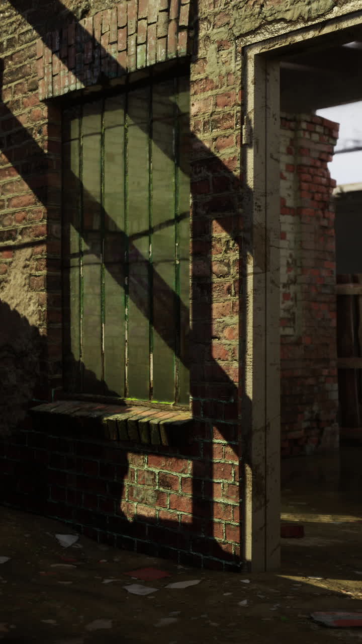 버려진 산업 지역의 우울한 영토