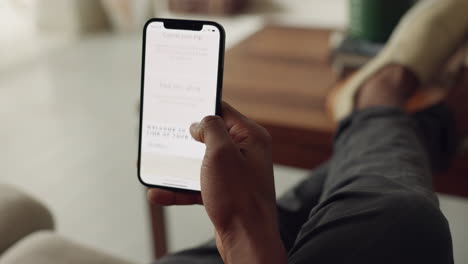 hand, phone and bucket list with a man