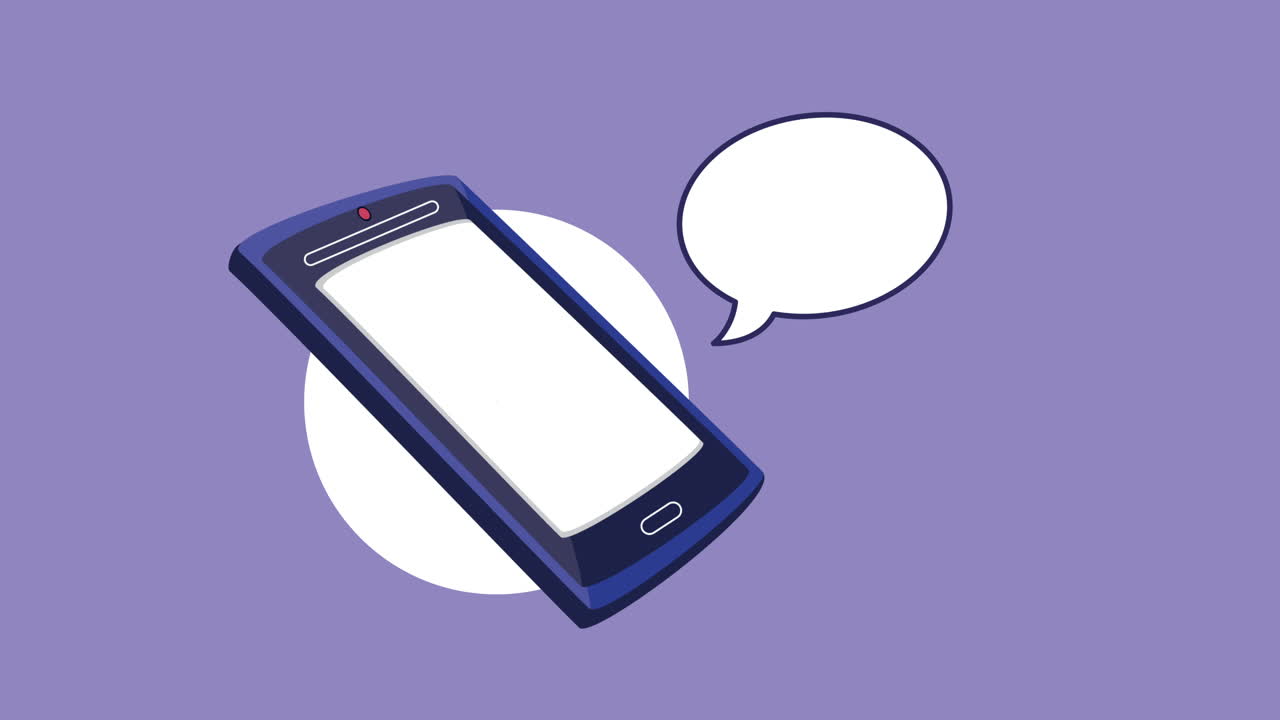 smartphone con animazione a bolla vocale