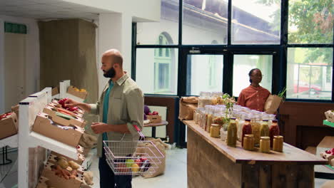 Customer-looking-at-fresh-veggies