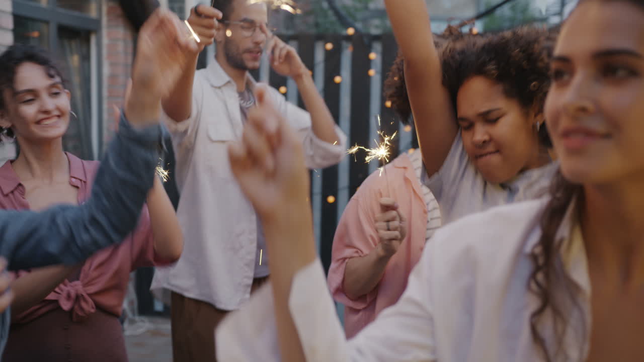 Friends Party with Sparkler Fun