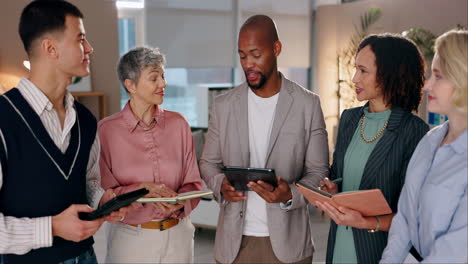 diverse business team meeting in office