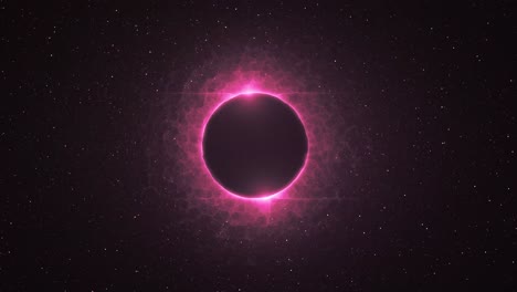 eclipse animation with glowing lights