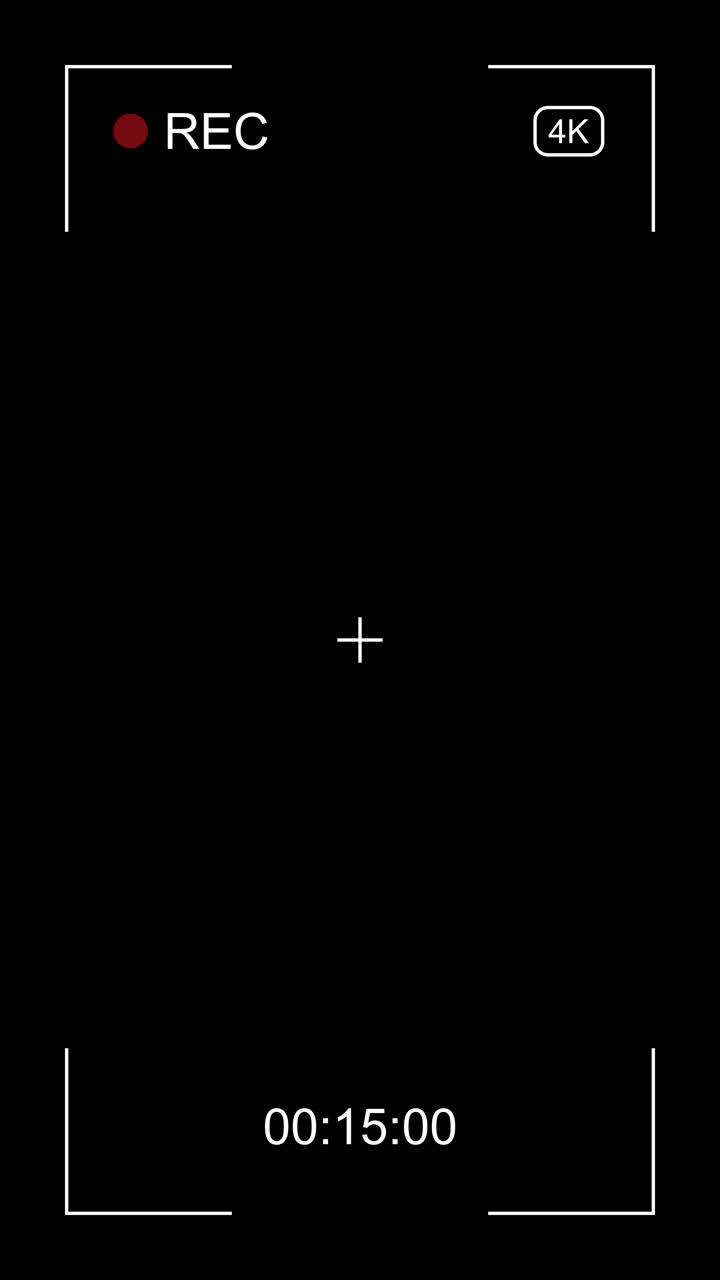 Camera Recording Screen Overlay with REC Indicator and 4K