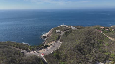 Soaring-through-the-skies-with-a-drone,-unveiling-the-diverse-landscapes-of-Huatulco,-Oaxaca