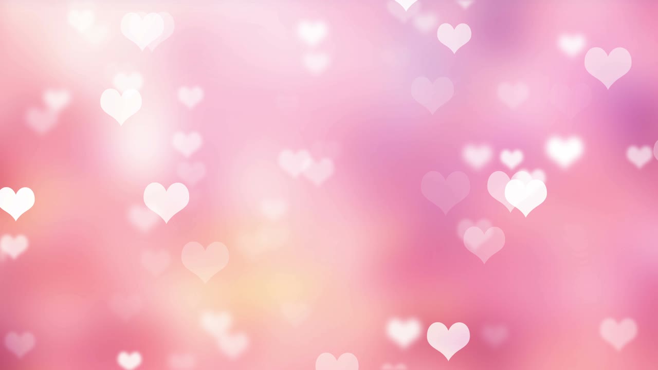 fondo de valentín abstracto con bokeh y corazones