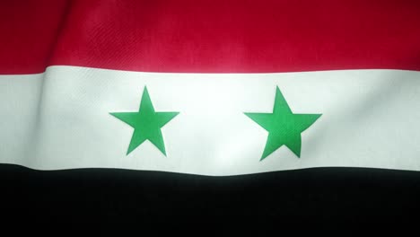 flag of syria waving in the wind