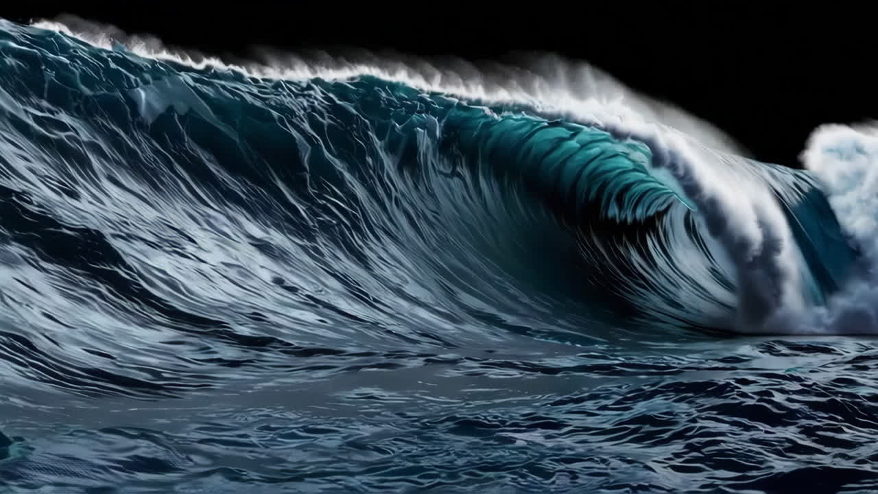 las poderosas olas del océano