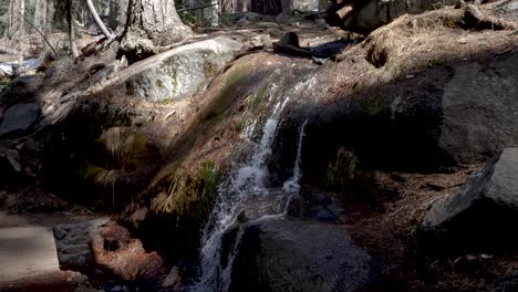 Pequeña-Cascada-Por-El-Sendero-Del-Congreso-En-El-Parque-Nacional-De-Las-Secuoyas