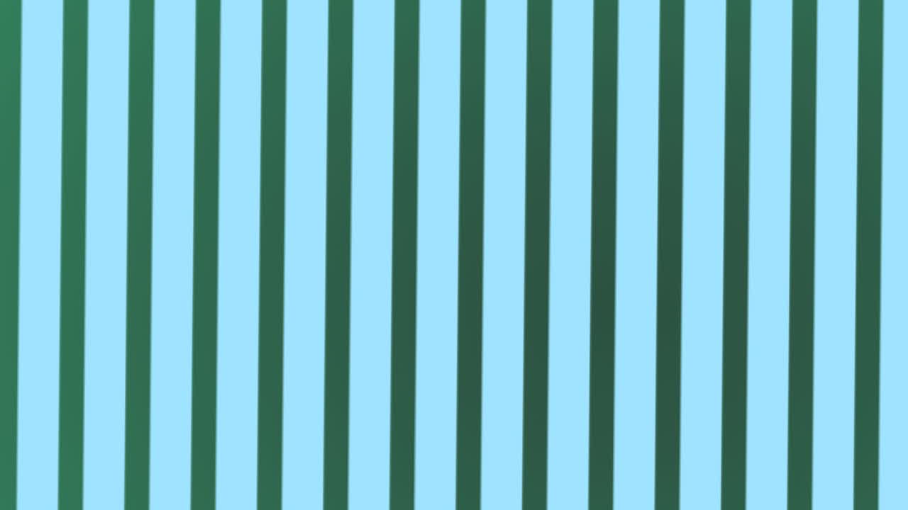animación digital de rayas verdes que giran sobre un fondo azul