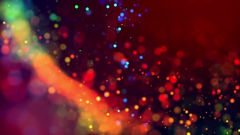 partículas multicolores como confeti o chispas flotan en un líquido viscoso y brillan en la luz con profundidad de campo. animación abstracta 3d de partículas en 4k. luma mate como el canal alfa. 5