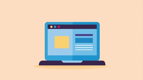 ilustración de una computadora portátil con un navegador web