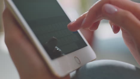 woman typing digital tablet