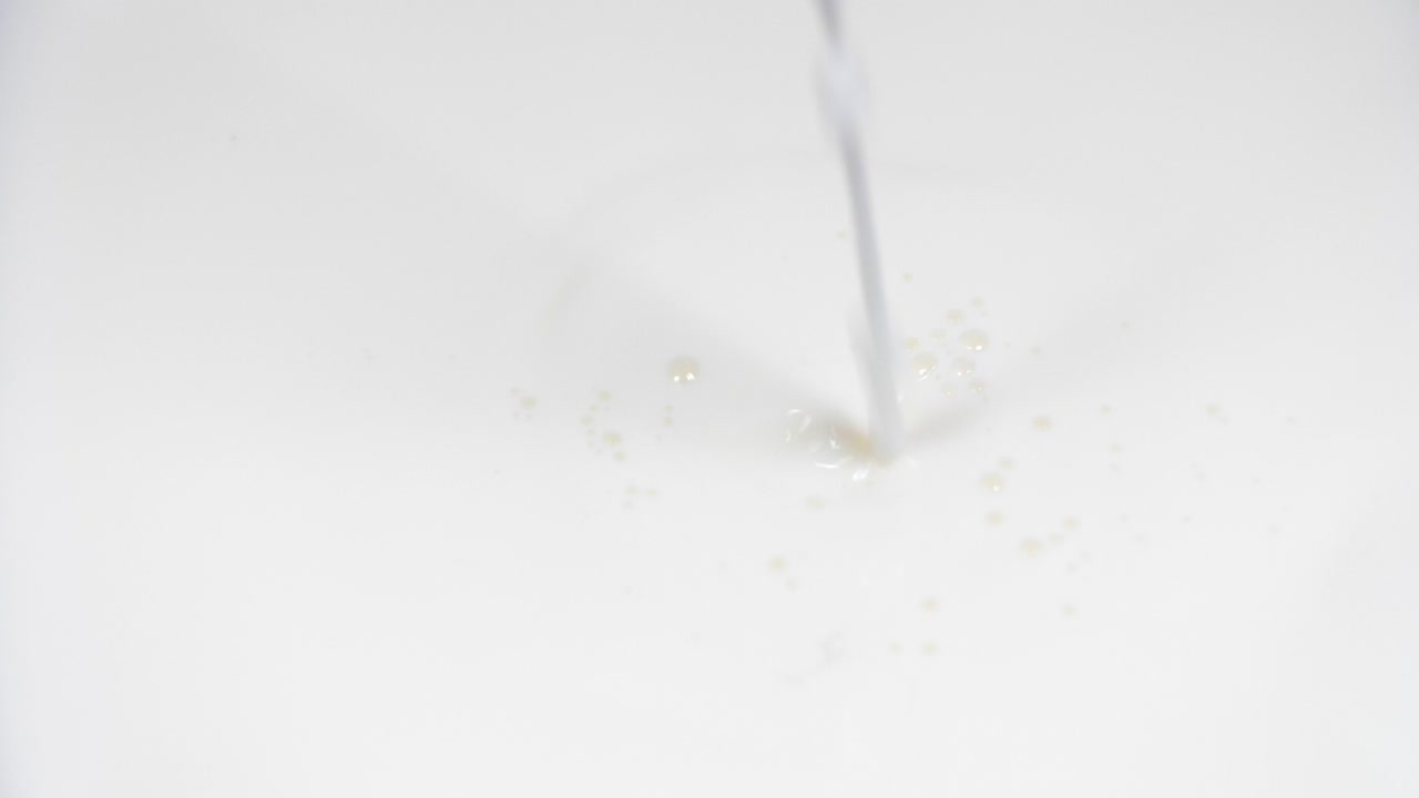 Pouring fresh milk in super slow motion 4k