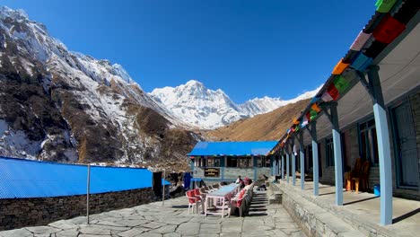 阿納普魯納 (anapruna) 位於馬查普查雷 (machapuchare) 營地的景色