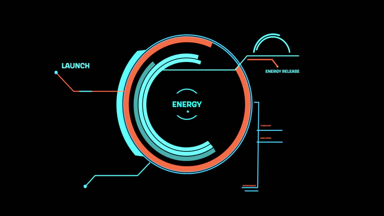 Animation of scientific data processing on black background