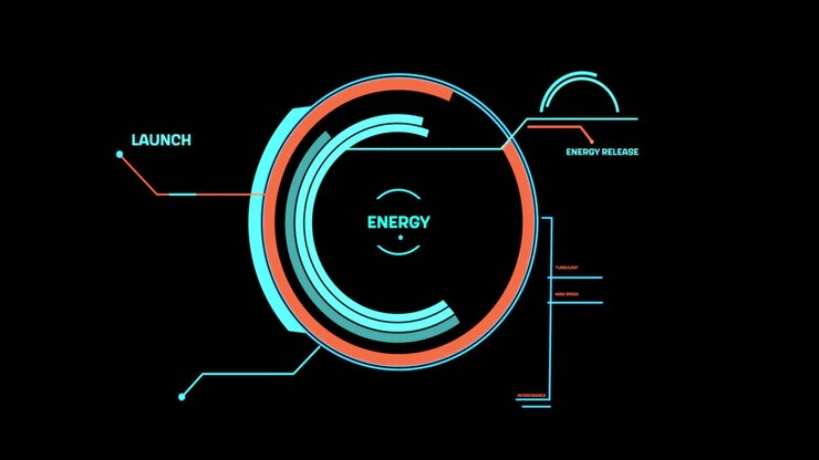 Animation of scientific data processing on black background