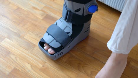 person with an ankle brace