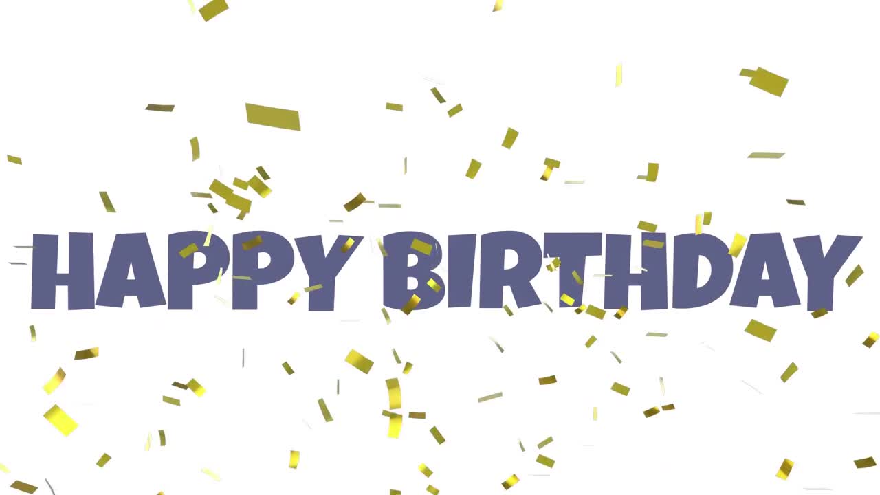 mensaje de feliz cumpleaños con confeti