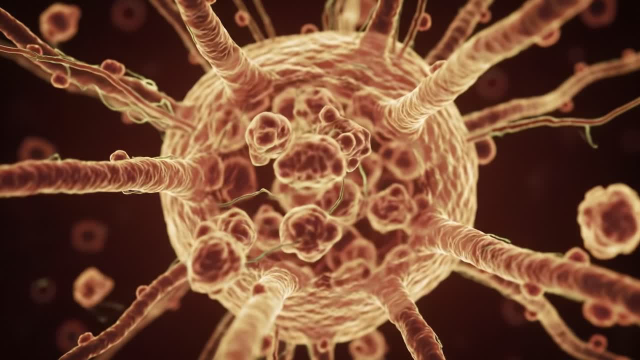 Intricate Visuals of Cellular Structures: A Deep Dive into the Microcosm of Life at the Molecular Level, Illuminating the Complex Interactions of Organisms.