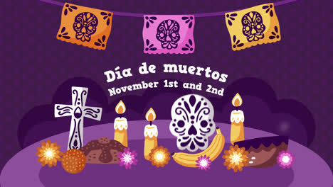 día de los muertos altar y decoraciones