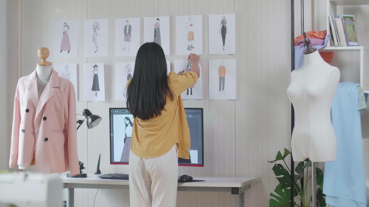 일 하는 패션 디자이너