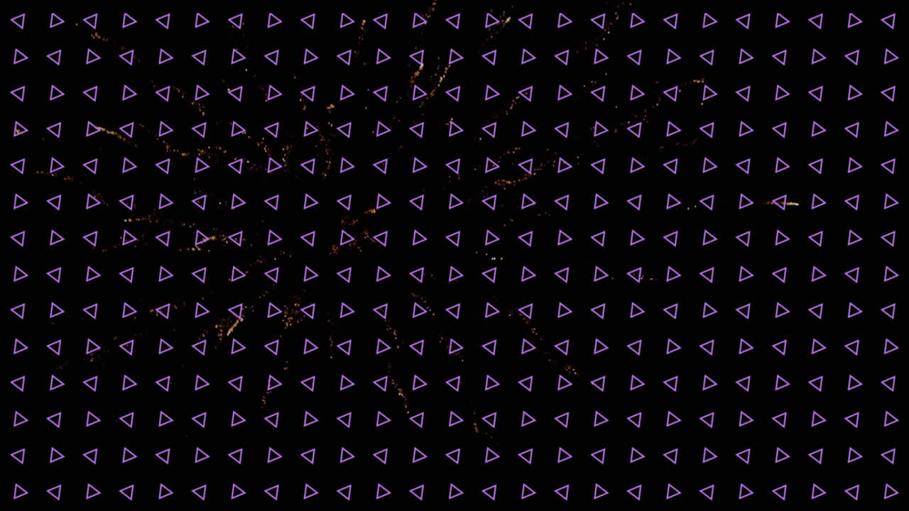 Animation of shapes over fireworks on black background