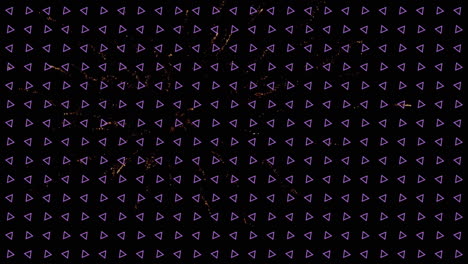 animación de formas sobre fuegos artificiales sobre fondo negro