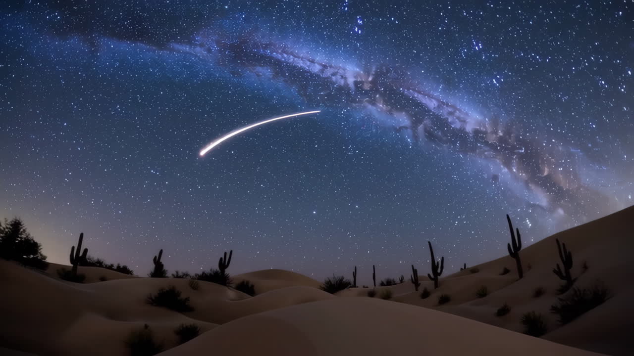 Milky Way over Desert Dunes at Night