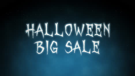 Halloween-Big-Sale-on-dark-blue-sky-in-night-with-fog