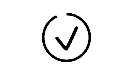 funky cartoon check mark icon animation