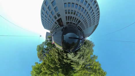 little planet format of munich in germany