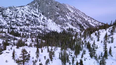 Aerial-view-of-Desolation-Wilderness-Jake's-Peak-winter-mountains-and-wilderness