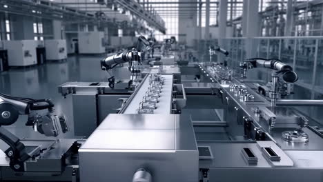 proceso de fabricación automatizado en una fábrica moderna
