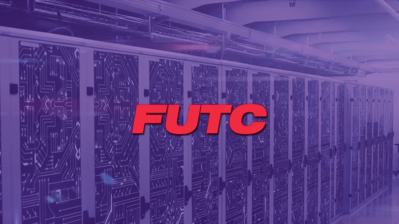 animação de funk sobre sala de servidores violeta.