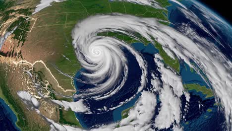 hurricane over the atlantic ocean