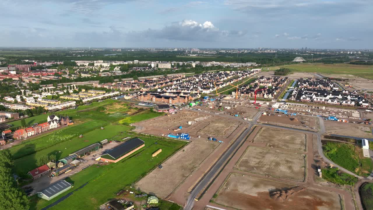 vista aérea de un proyecto de desarrollo residencial