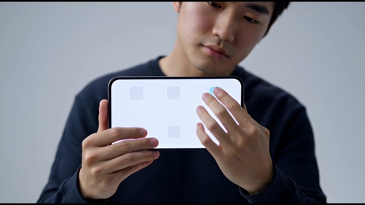 Uomo che tiene un tablet digitale con schermo vuoto