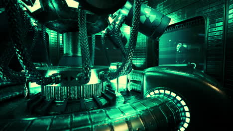 sala del reactor nuclear futurista