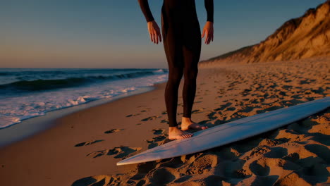 surfer at sunset