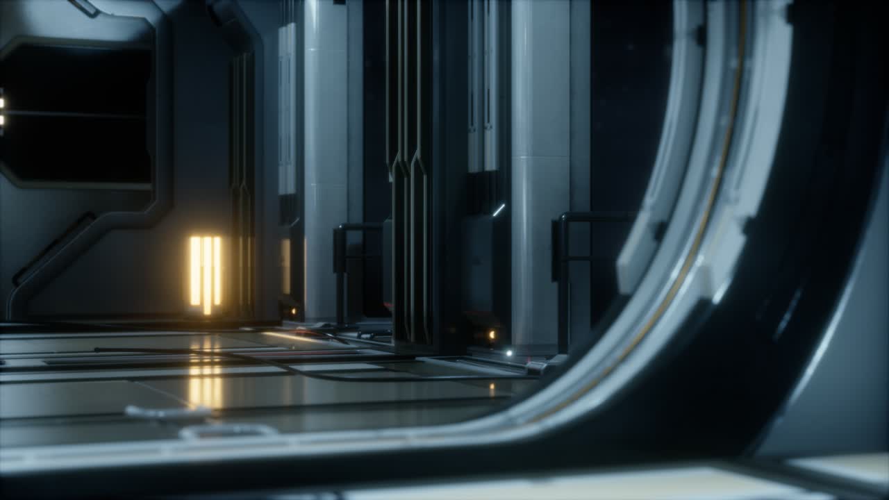 túnel de ciencia ficción o corredor de naves espaciales