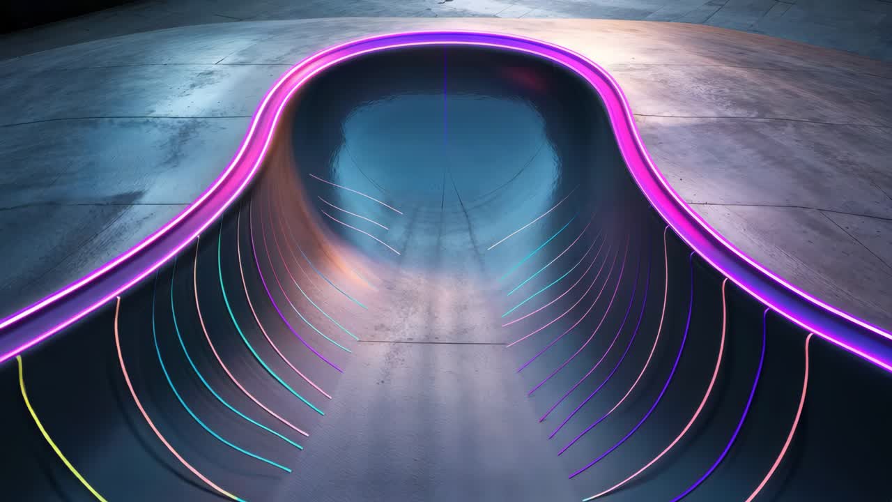 el túnel de neón futurista